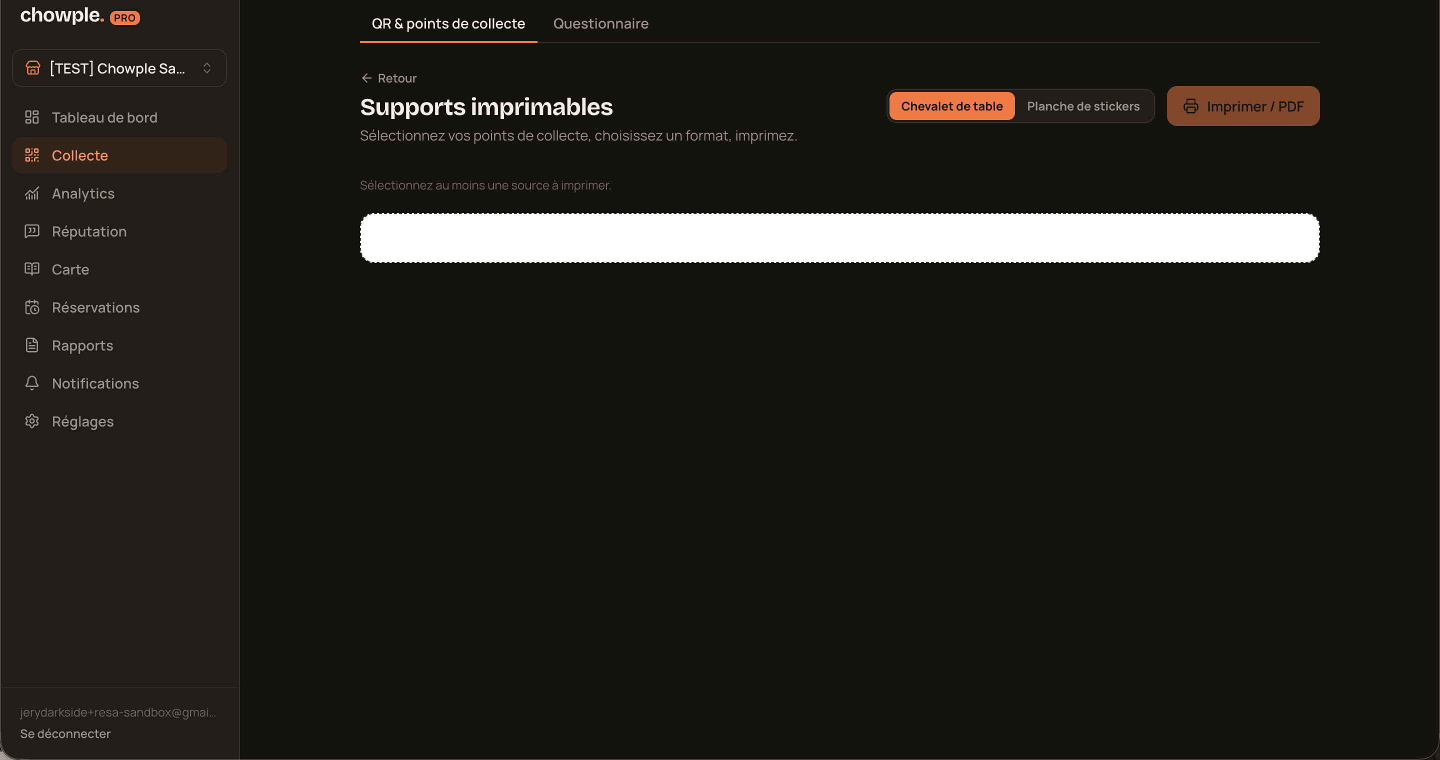 Studio d'impression des supports